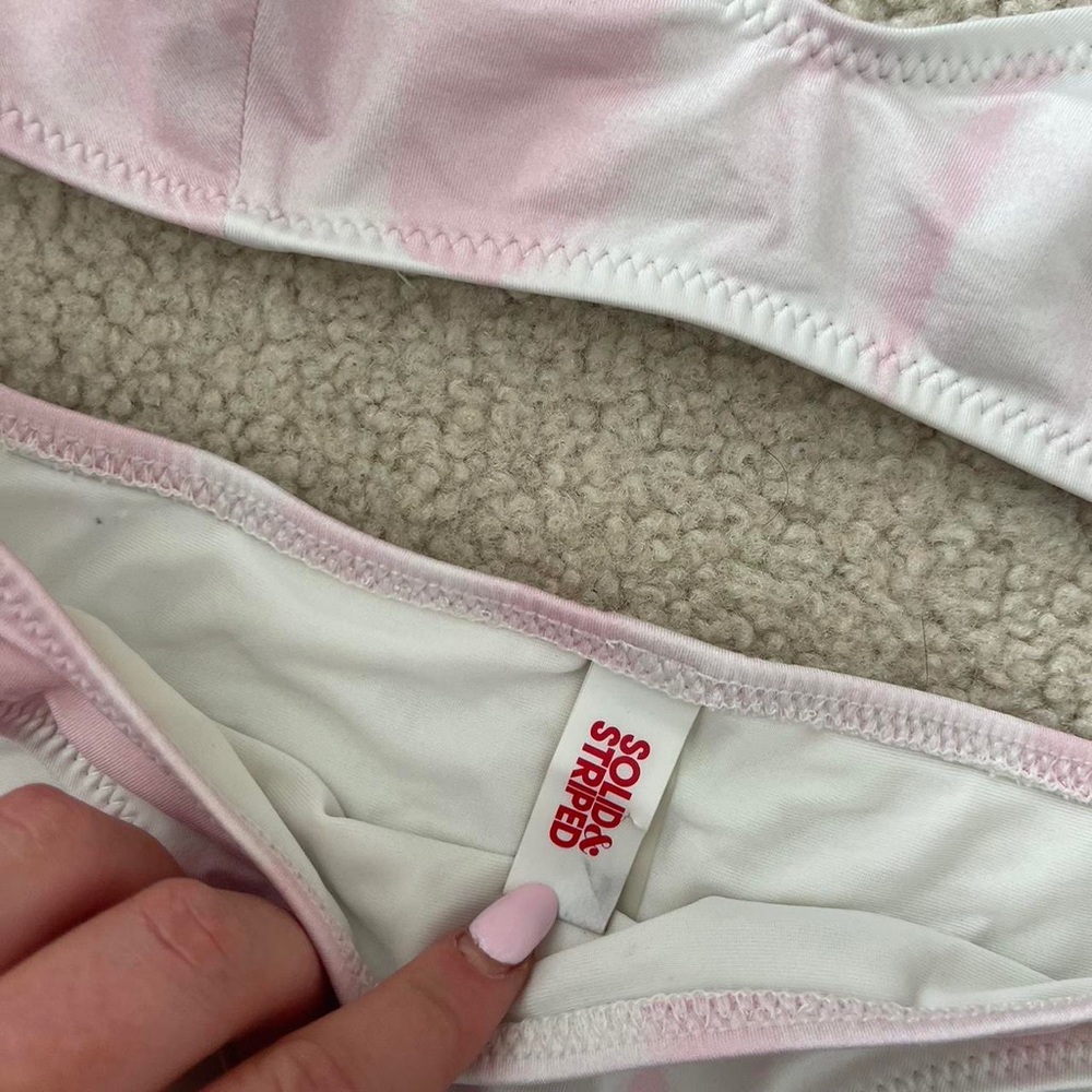 Solid And Striped Pink Marble Bikini - image 3